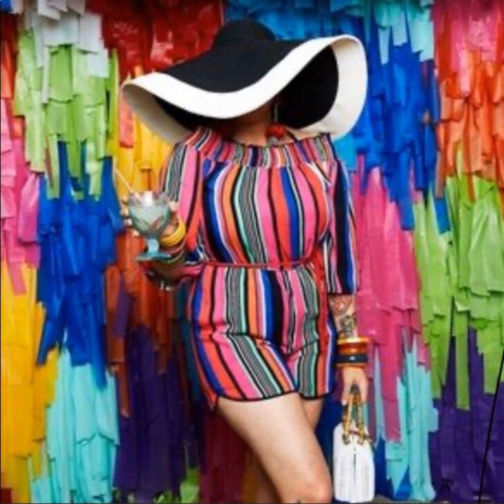 NY&Co stripy off the shoulder romper